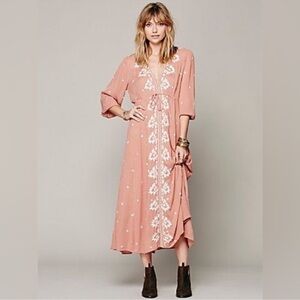 Free People Fable Embroidered Dress